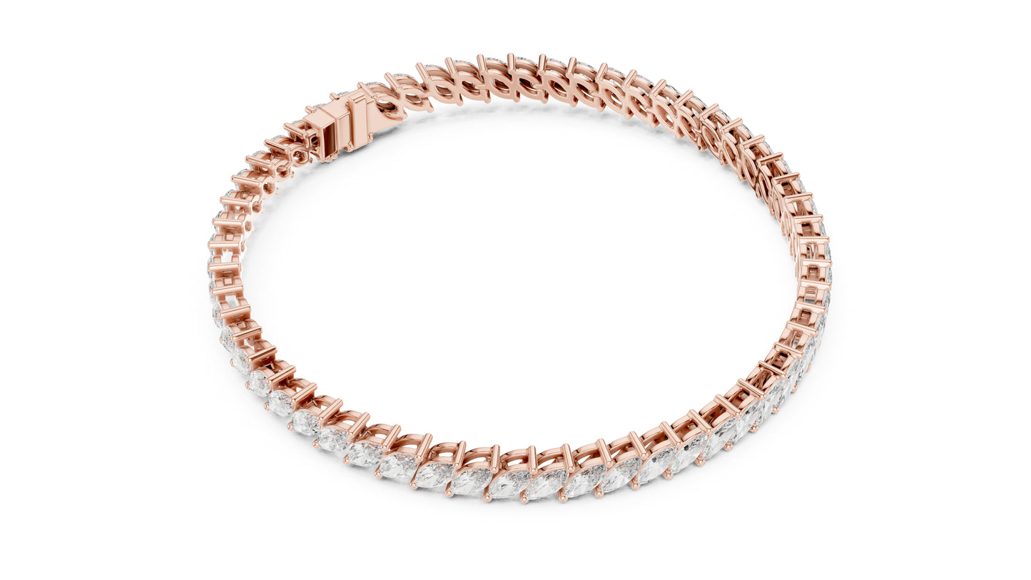 14k Yellow Gold Round Lab-Grown Diamond Office Wear Bracelet for Women | Pure Carat