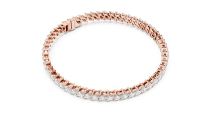 14k Yellow Gold Round Lab-Grown Diamond Office Wear Bracelet for Women | Pure Carat