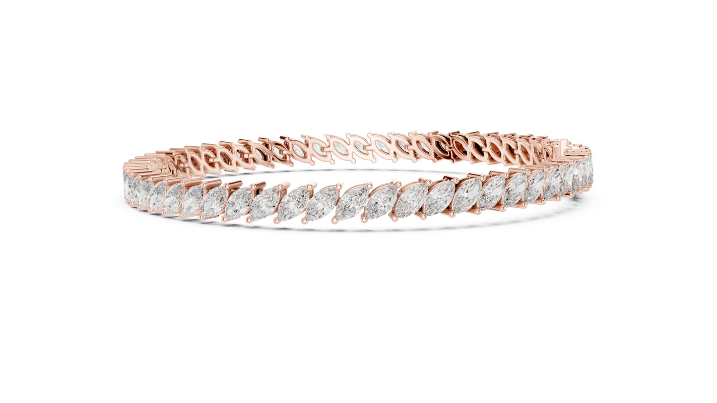 14k Yellow Gold Round Lab-Grown Diamond Office Wear Bracelet for Women | Pure Carat