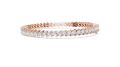 14k Yellow Gold Round Lab-Grown Diamond Office Wear Bracelet for Women | Pure Carat