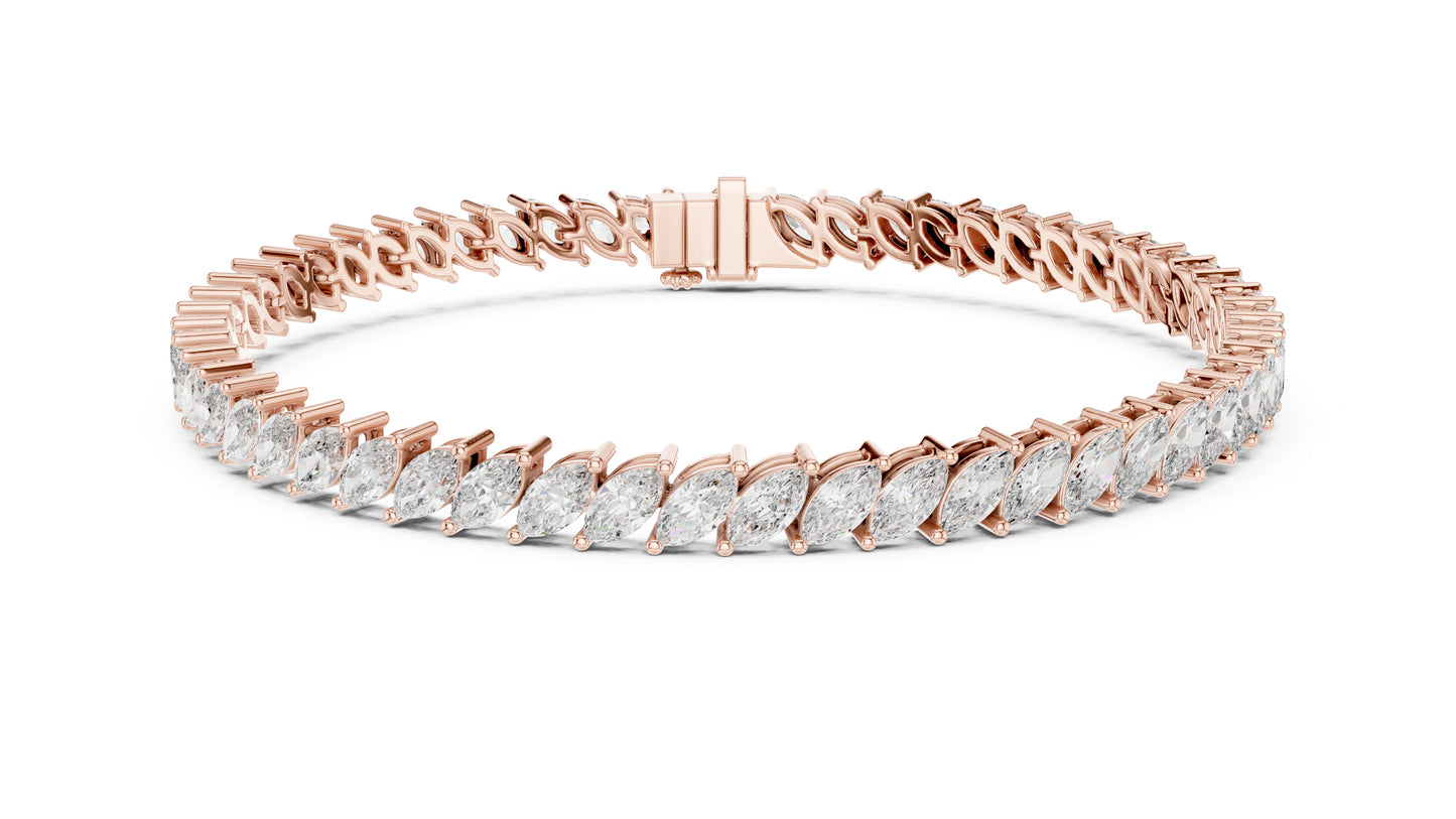 14k Yellow Gold Round Lab-Grown Diamond Office Wear Bracelet for Women | Pure Carat