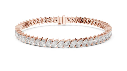 14k Yellow Gold Round Lab-Grown Diamond Office Wear Bracelet for Women | Pure Carat
