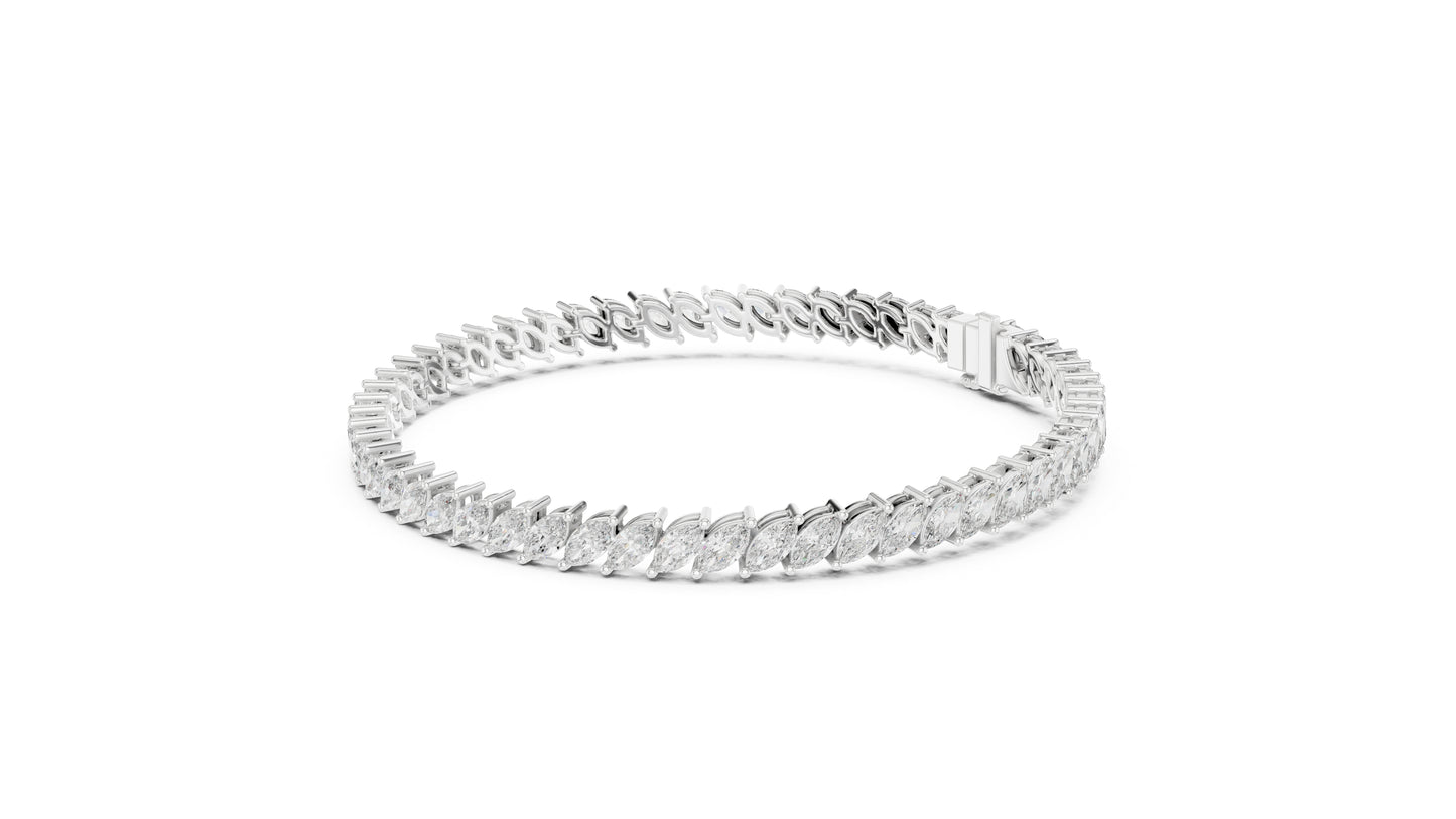 14k Yellow Gold Round Lab-Grown Diamond Office Wear Bracelet for Women | Pure Carat