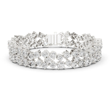 18k Yellow Gold Pear/Oval/Marquise/Emerald Lab-Grown Diamond Anniversary Bracelet | Pure Carat