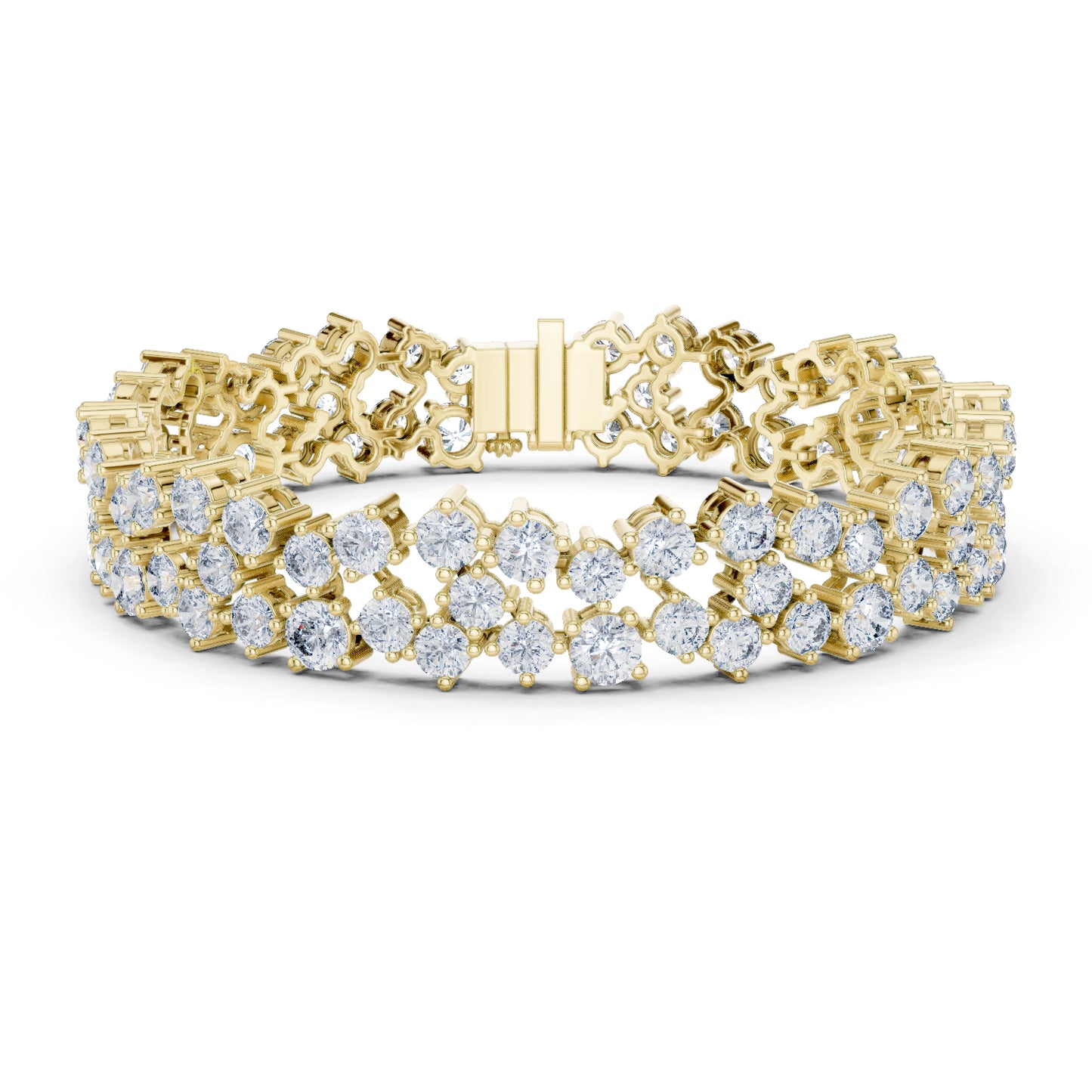 18k Yellow Gold Pear/Oval/Marquise/Emerald Lab-Grown Diamond Anniversary Bracelet | Pure Carat