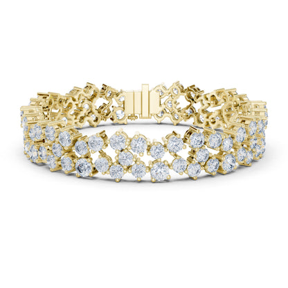 18k Yellow Gold Pear/Oval/Marquise/Emerald Lab-Grown Diamond Anniversary Bracelet | Pure Carat
