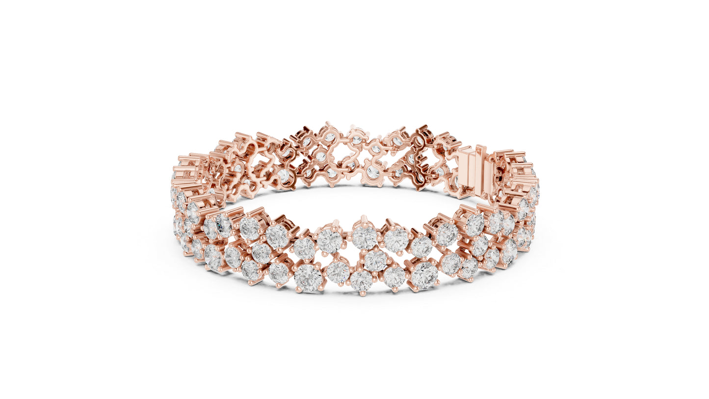 18k Yellow Gold Pear/Oval/Marquise/Emerald Lab-Grown Diamond Anniversary Bracelet | Pure Carat