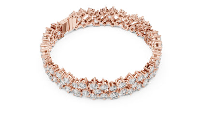 18k Yellow Gold Pear/Oval/Marquise/Emerald Lab-Grown Diamond Anniversary Bracelet | Pure Carat
