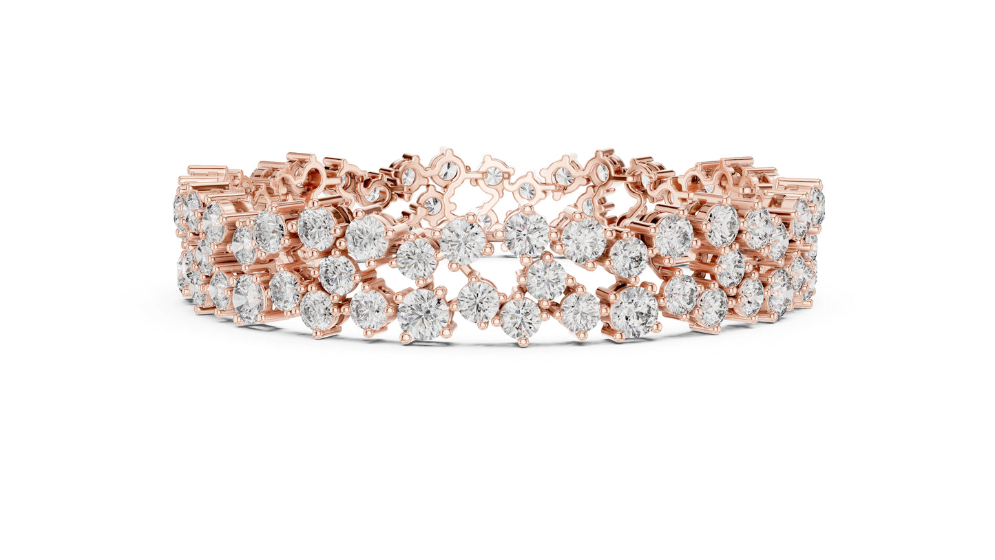 18k Yellow Gold Pear/Oval/Marquise/Emerald Lab-Grown Diamond Anniversary Bracelet | Pure Carat