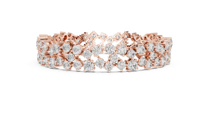 18k Yellow Gold Pear/Oval/Marquise/Emerald Lab-Grown Diamond Anniversary Bracelet | Pure Carat