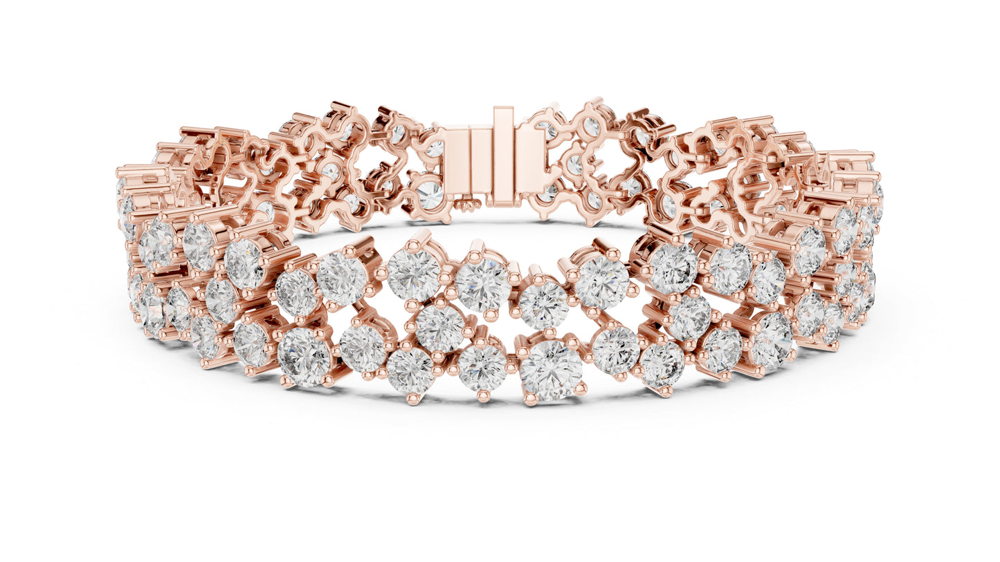 18k Yellow Gold Pear/Oval/Marquise/Emerald Lab-Grown Diamond Anniversary Bracelet | Pure Carat