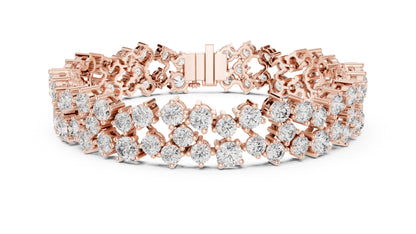 18k Yellow Gold Pear/Oval/Marquise/Emerald Lab-Grown Diamond Anniversary Bracelet | Pure Carat