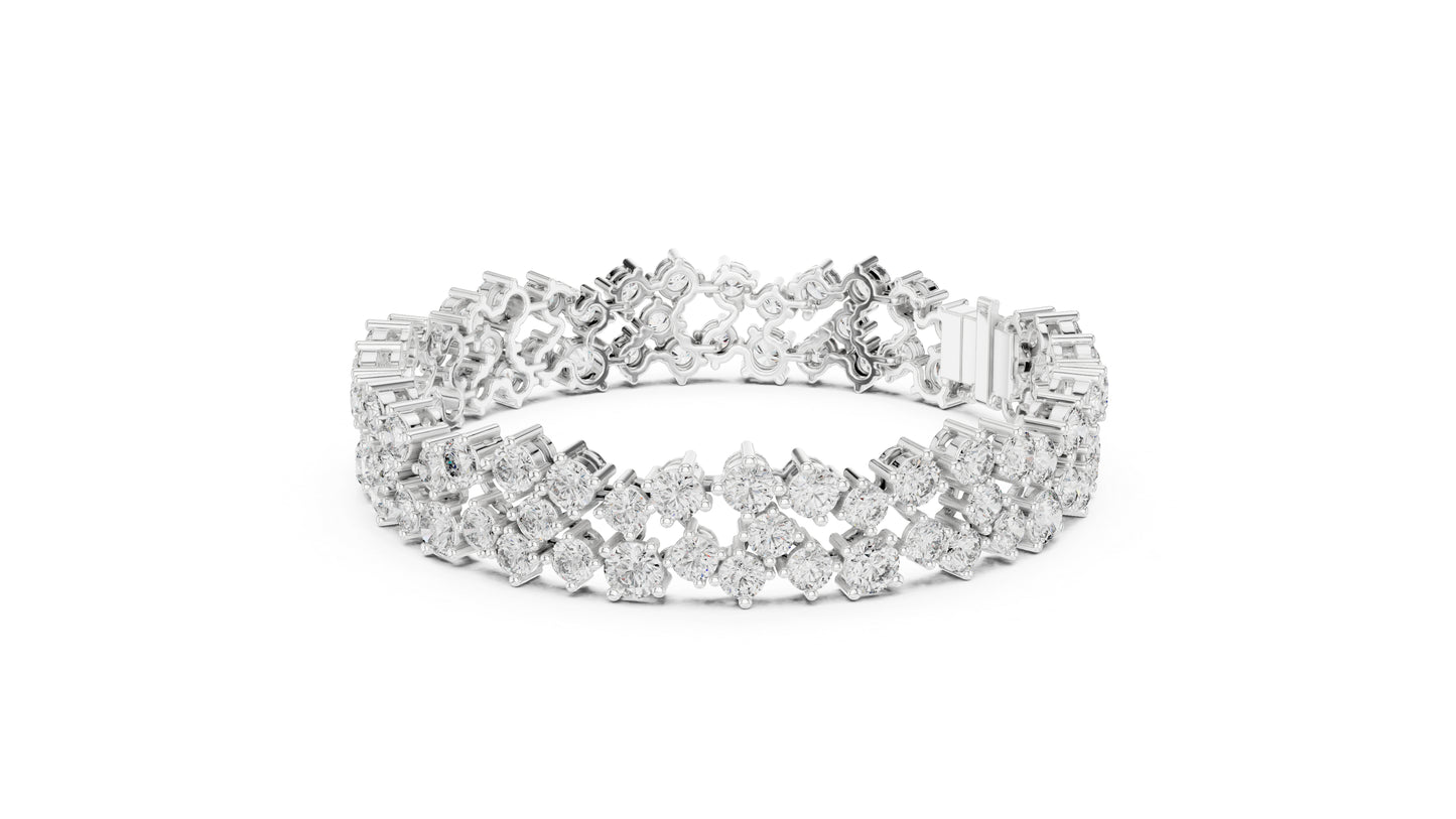 18k Yellow Gold Pear/Oval/Marquise/Emerald Lab-Grown Diamond Anniversary Bracelet | Pure Carat