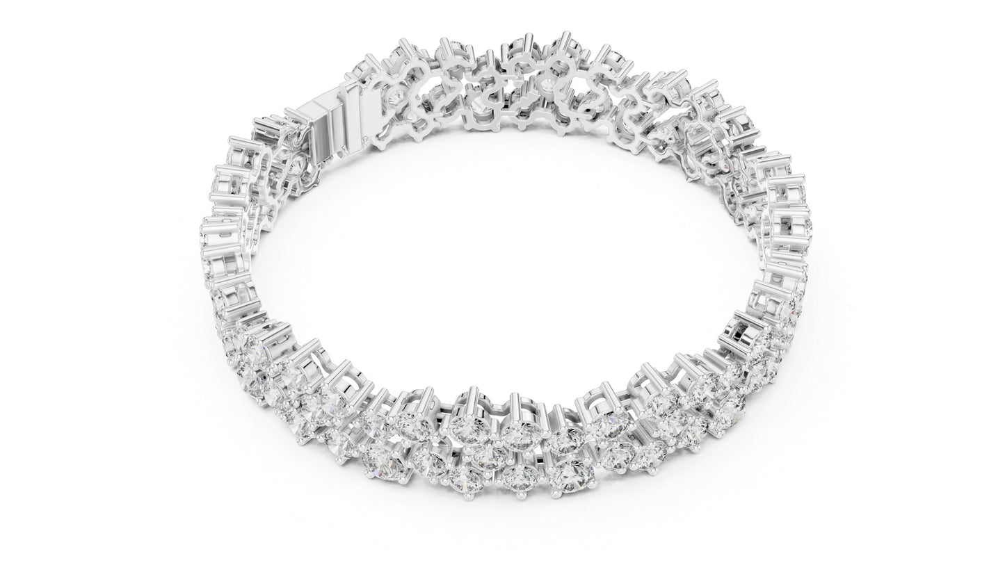 18k Yellow Gold Pear/Oval/Marquise/Emerald Lab-Grown Diamond Anniversary Bracelet | Pure Carat