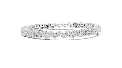 14k Rose Gold Round Lab-Grown Diamond Everyday Wear Bracelet for Women | Pure Carat