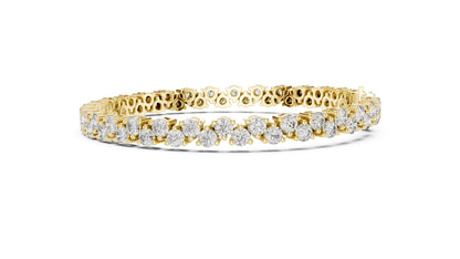 14k Rose Gold Round Lab-Grown Diamond Everyday Wear Bracelet for Women | Pure Carat