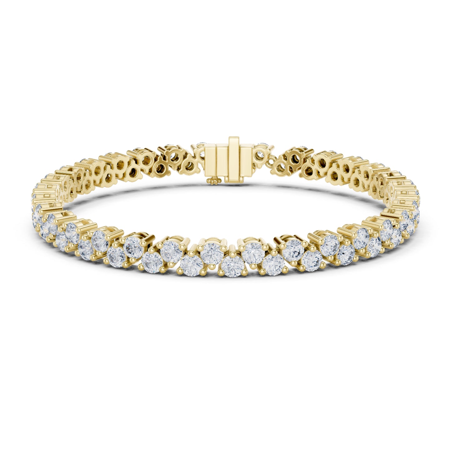 14k Rose Gold Round Lab-Grown Diamond Everyday Wear Bracelet for Women | Pure Carat