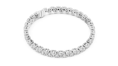 14k Rose Gold Round Lab-Grown Diamond Everyday Wear Bracelet for Women | Pure Carat