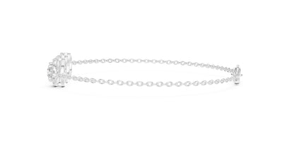 18k Yellow Gold Round Lab-Grown Diamond Wedding Bracelet for Women | Pure Carat