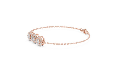 18k Yellow Gold Round Lab-Grown Diamond Wedding Bracelet for Women | Pure Carat
