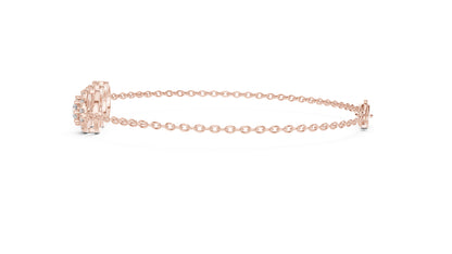18k Yellow Gold Round Lab-Grown Diamond Wedding Bracelet for Women | Pure Carat