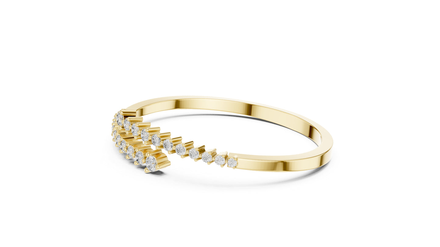18k Rose Gold Round Lab-Grown Diamond Bridal Bracelet for Women | Pure Carat