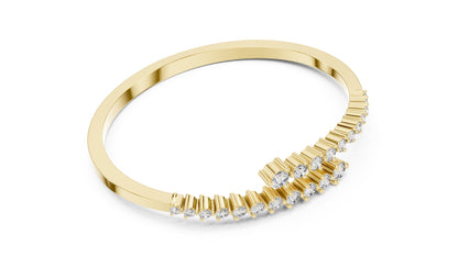 18k Rose Gold Round Lab-Grown Diamond Bridal Bracelet for Women | Pure Carat