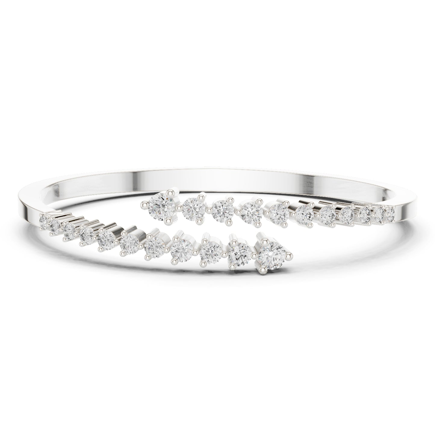 18k Rose Gold Round Lab-Grown Diamond Bridal Bracelet for Women | Pure Carat