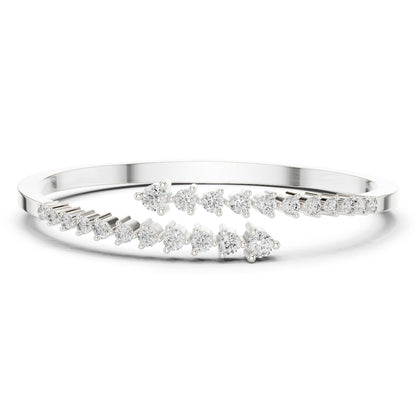 18k Rose Gold Round Lab-Grown Diamond Bridal Bracelet for Women | Pure Carat