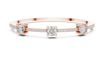 14k White Gold Round Lab-Grown Diamond Office Wear Bracelet for Women | Pure Carat