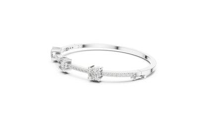 14k White Gold Round Lab-Grown Diamond Office Wear Bracelet for Women | Pure Carat