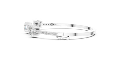 14k White Gold Round Lab-Grown Diamond Office Wear Bracelet for Women | Pure Carat