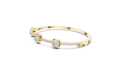 14k White Gold Round Lab-Grown Diamond Office Wear Bracelet for Women | Pure Carat