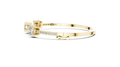 14k White Gold Round Lab-Grown Diamond Office Wear Bracelet for Women | Pure Carat