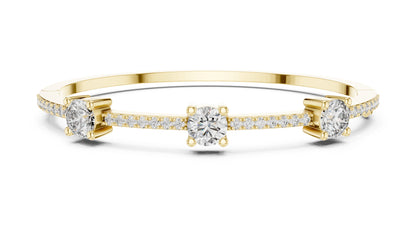 14k White Gold Round Lab-Grown Diamond Office Wear Bracelet for Women | Pure Carat