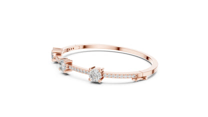 14k White Gold Round Lab-Grown Diamond Office Wear Bracelet for Women | Pure Carat