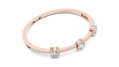 14k White Gold Round Lab-Grown Diamond Office Wear Bracelet for Women | Pure Carat