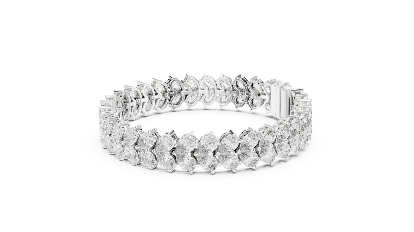 18k Yellow Gold Pear Lab-Grown Diamond Everyday Wear Bracelet for Women | Pure Carat