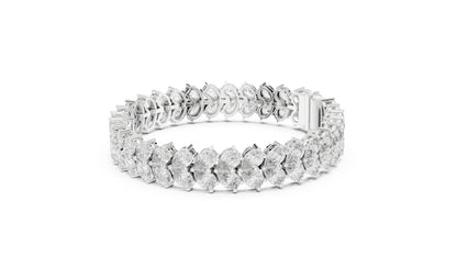 18k Yellow Gold Pear Lab-Grown Diamond Everyday Wear Bracelet for Women | Pure Carat