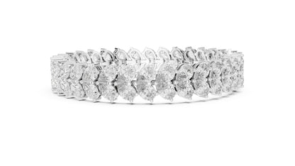 18k Yellow Gold Pear Lab-Grown Diamond Everyday Wear Bracelet for Women | Pure Carat