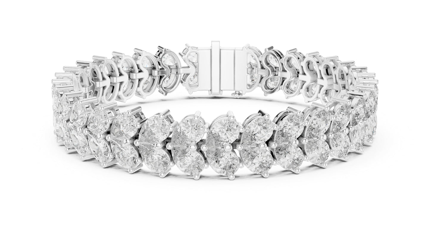 18k Yellow Gold Pear Lab-Grown Diamond Everyday Wear Bracelet for Women | Pure Carat