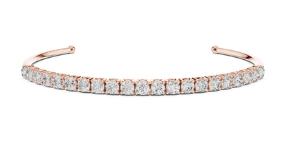 14K White Gold Round Lab-Grown Diamond Bridal Bracelet - Pure Carat