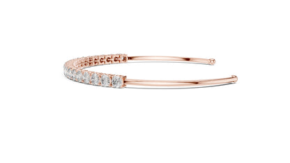 14K White Gold Round Lab-Grown Diamond Bridal Bracelet - Pure Carat