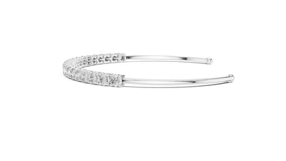 14K White Gold Round Lab-Grown Diamond Bridal Bracelet - Pure Carat