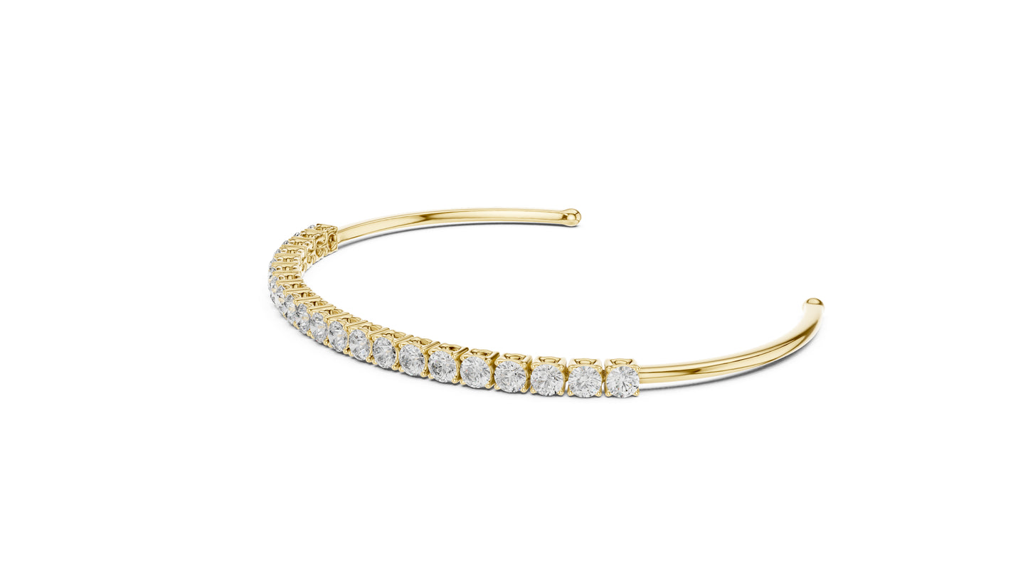 14K White Gold Round Lab-Grown Diamond Bridal Bracelet - Pure Carat