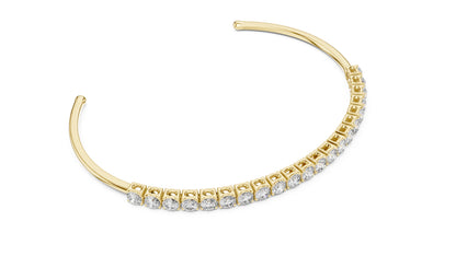 14K White Gold Round Lab-Grown Diamond Bridal Bracelet - Pure Carat