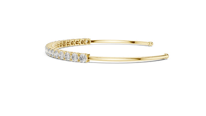 14K White Gold Round Lab-Grown Diamond Bridal Bracelet - Pure Carat