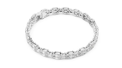14k Rose Gold Pear/Marquise Lab-Grown Diamond Anniversary Bracelet for Women | Pure Carat