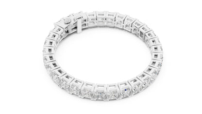 18k Yellow Gold Princess Lab-Grown Diamond Party Wear Bracelet for Women | Pure Carat