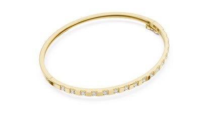 14k White Gold Round Lab-Grown Diamond Office Wear Bracelet | Pure Carat